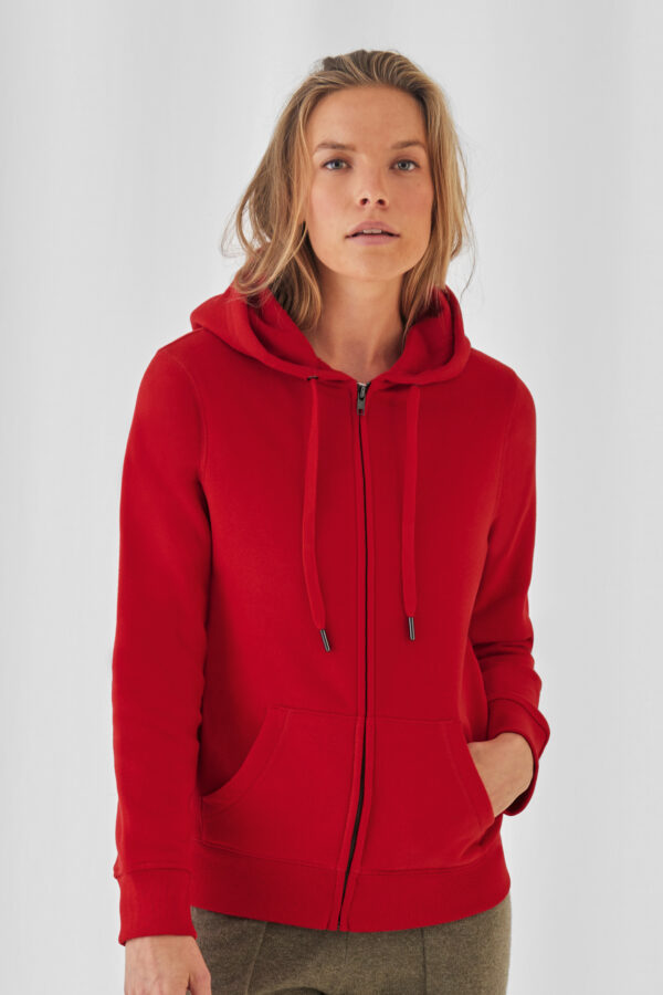 Queen felpa donna cappuccio zip lunga 280gr