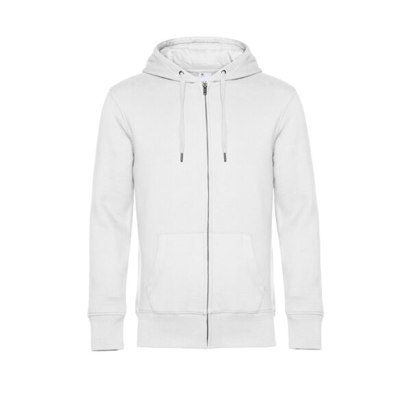 King zipped hood  felpa garzata con  cappuccio e zip 280gr - immagine 2