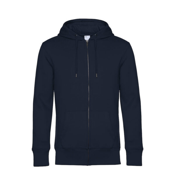 King zipped hood  felpa garzata con  cappuccio e zip 280gr - immagine 3