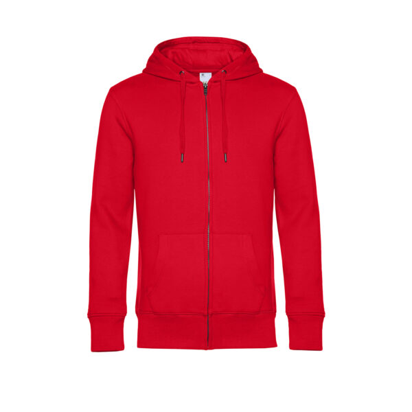 King zipped hood  felpa garzata con  cappuccio e zip 280gr - immagine 4