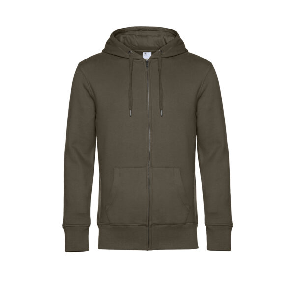 King zipped hood  felpa garzata con  cappuccio e zip 280gr - immagine 9