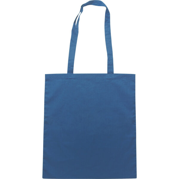 Shopper in cotone colorata blu